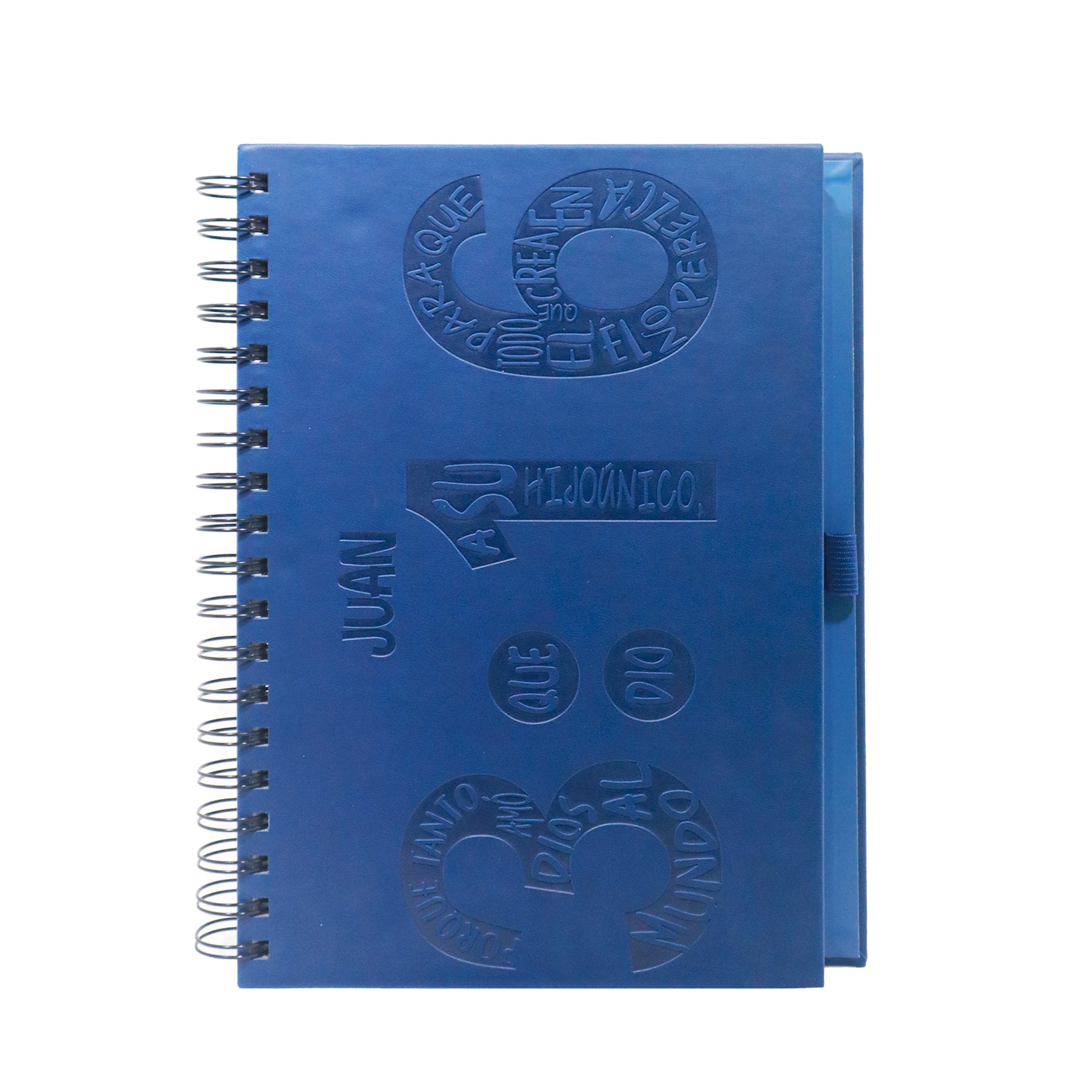 LIBRETA CUADERNO CRISTIANO TAPA DURA C/100 HOJAS AZUL