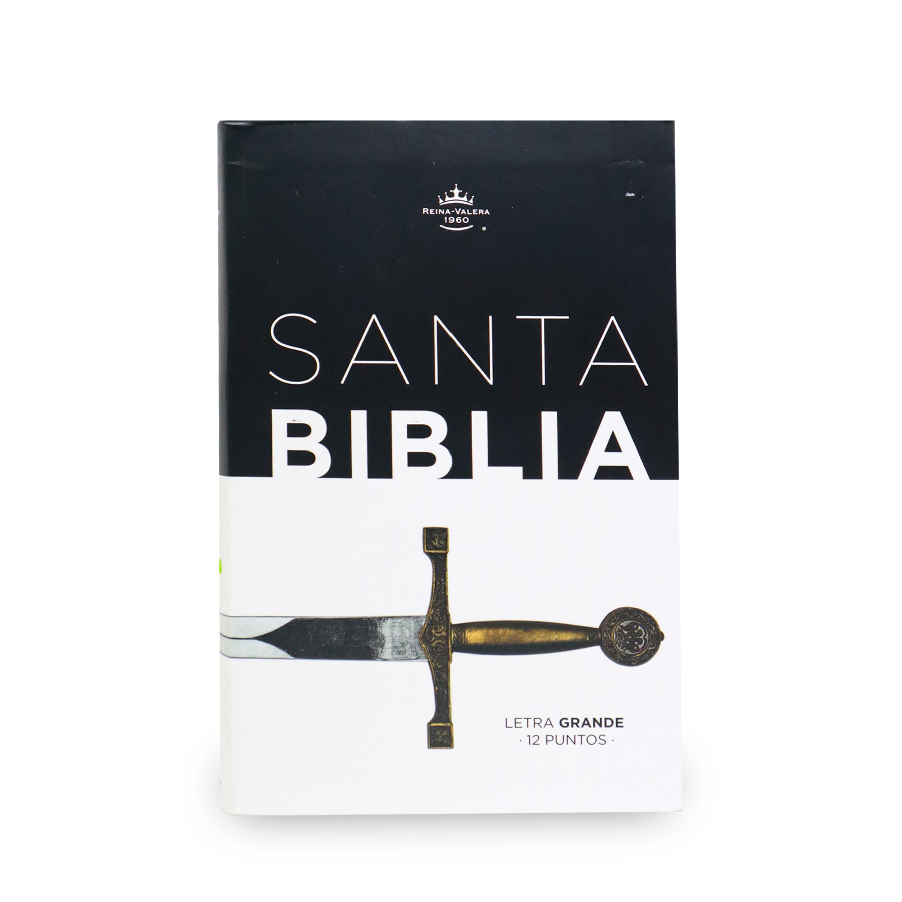 BIBLIA REINA VALERA 1960 LETRA GRANDE MANUAL ECOFLEX NEGRO BLANCO/ESPADA