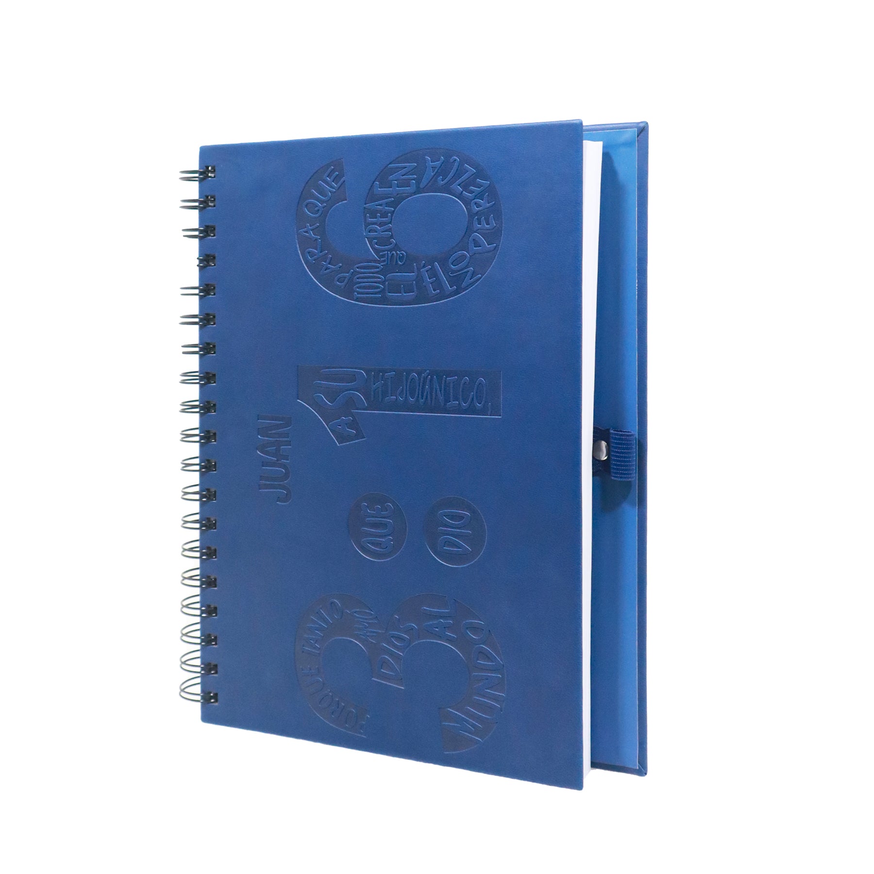LIBRETA CUADERNO CRISTIANO TAPA DURA C/100 HOJAS AZUL