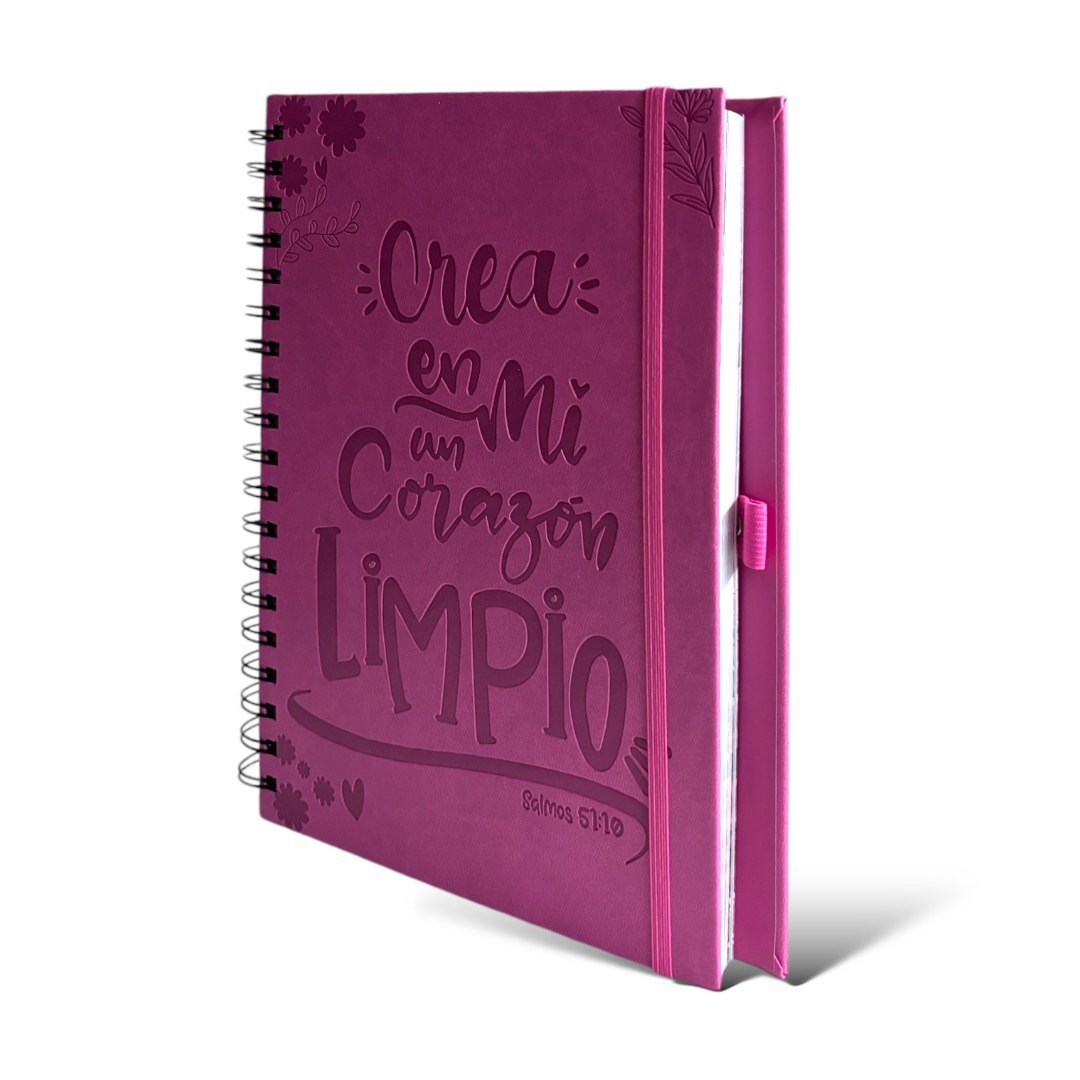 LIBRETA CON VERSÍCULOS Y DISEÑOS / ROSA