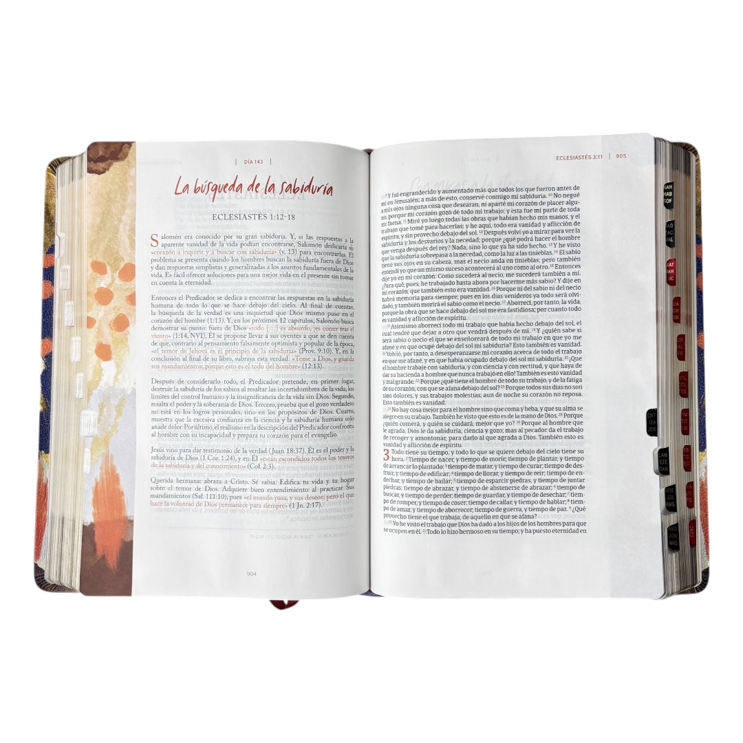 BIBLIA REINA VALERA1960 CENTRADA EN CRISTO EDICION MATIZADA SIMIL PIEL CON INDICE