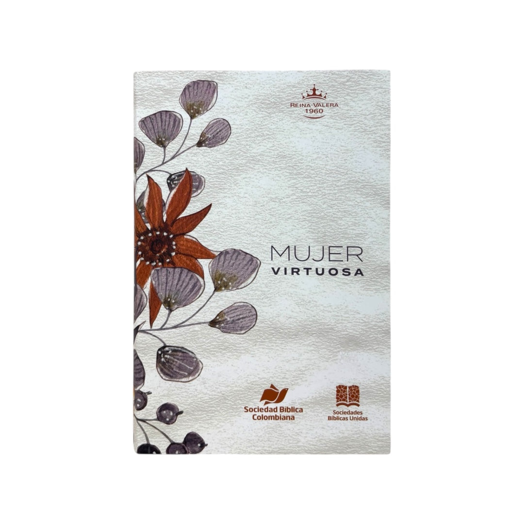 biblia reina valera 1960 letra mediana tapa flexible flores
