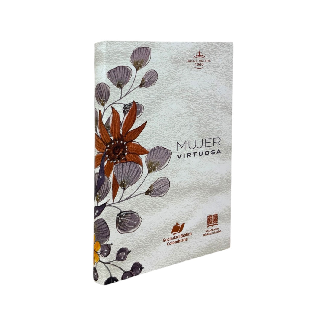 biblia reina valera 1960 letra mediana tapa flexible flores
