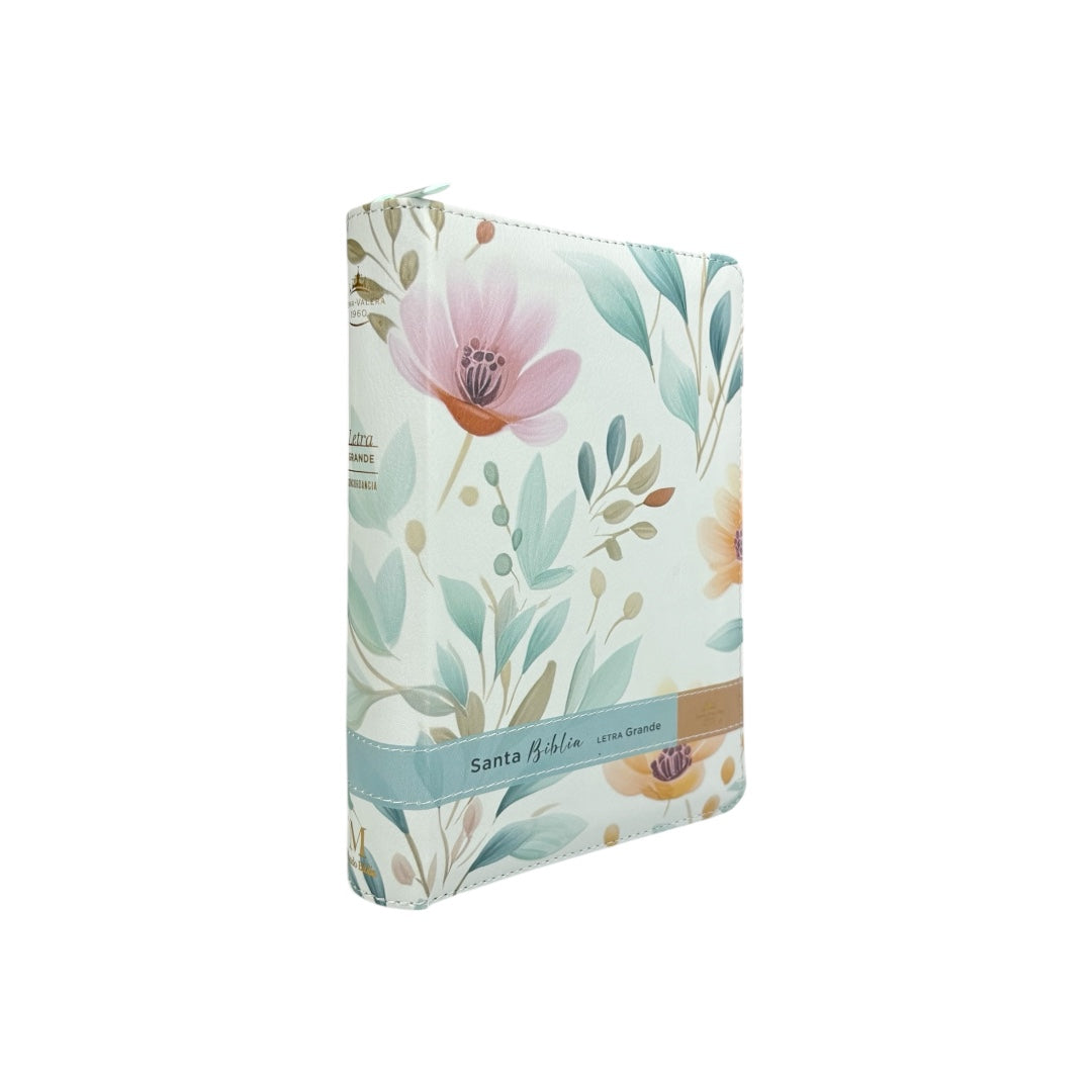 BIBLIA REINA VALERA 1960 PORTATIL LETRA GRANDE IMITACION PIEL VICTORIA FLORES C/INDICE