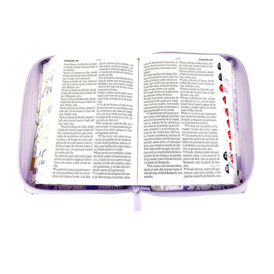 BIBLIA REINA VALERA 1960 PORTATIL LETRA GRANDE IMITACION PIEL VICTORIA FLORES C/INDICE