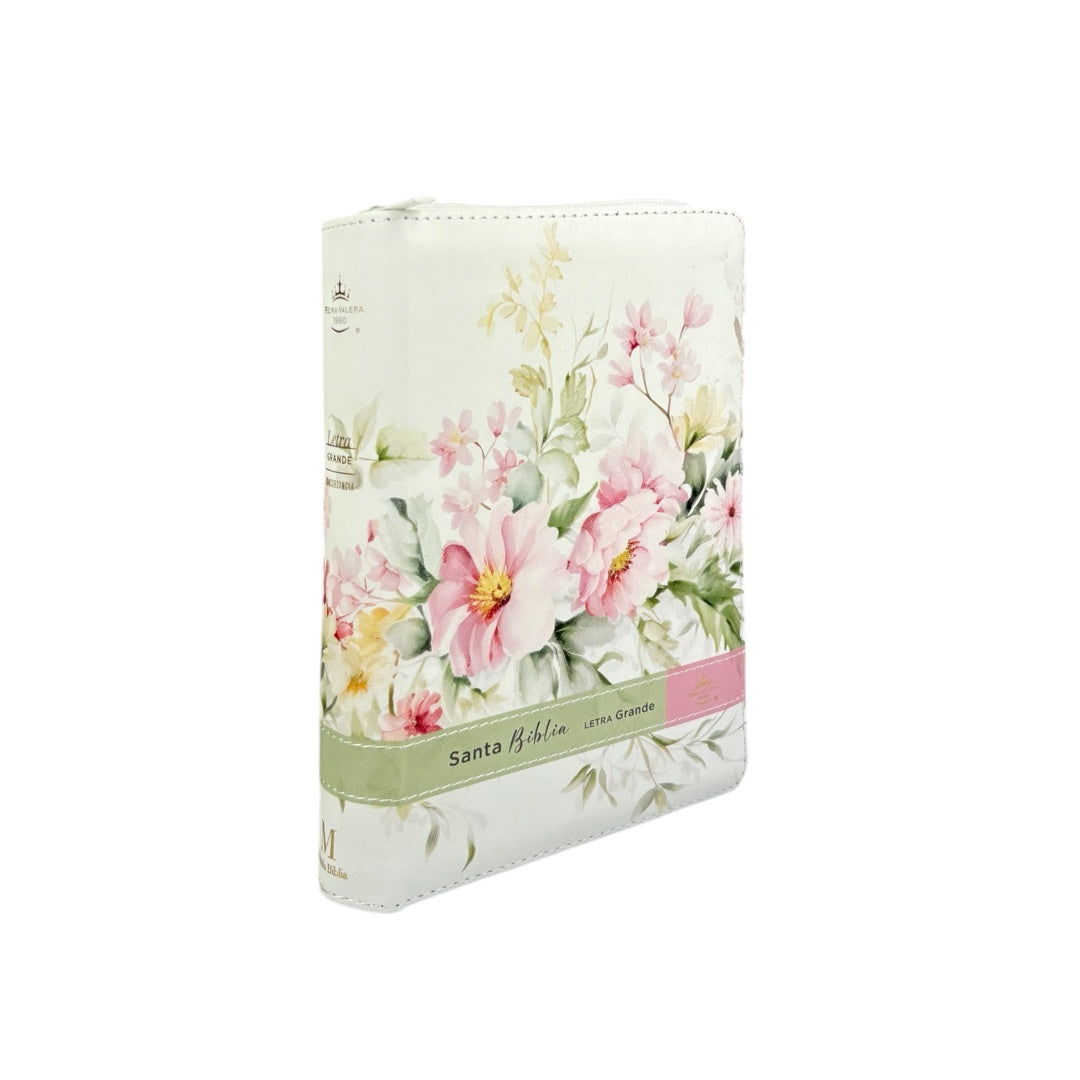 BIBLIA REINA VALERA 1960 PORTATIL LETRA GRANDE IMITACION PIEL VICTORIA FLORES C/INDICE