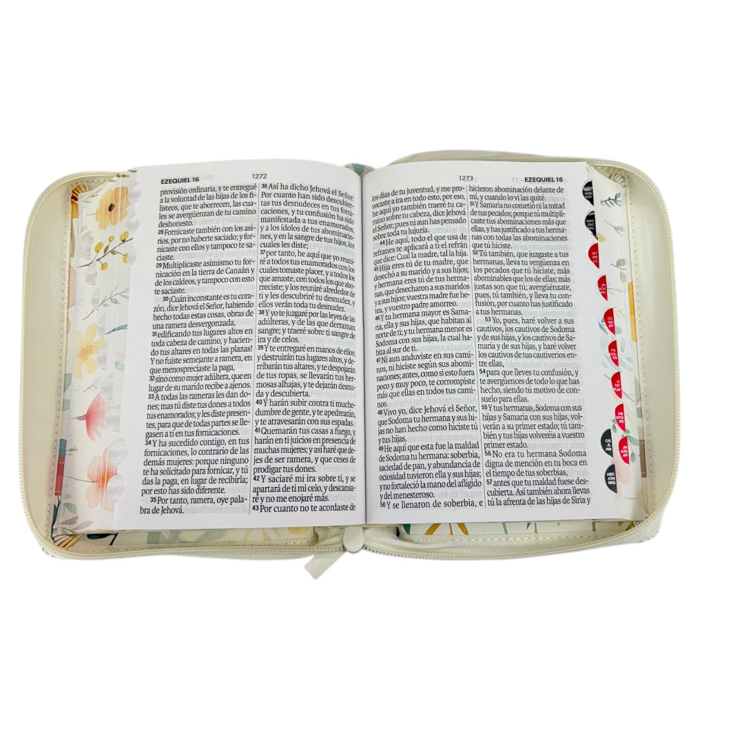 BIBLIA REINA VALERA 1960 PORTATIL LETRA GRANDE IMITACION PIEL VICTORIA FLORES C/INDICE