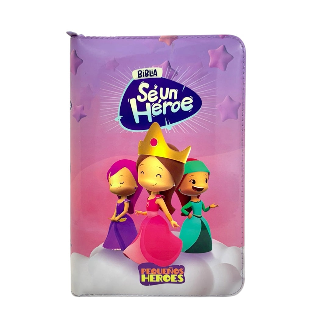 BIBLIA TLA INFANTIL LETRA GRANDE SÉ UN HÉROE ROSA