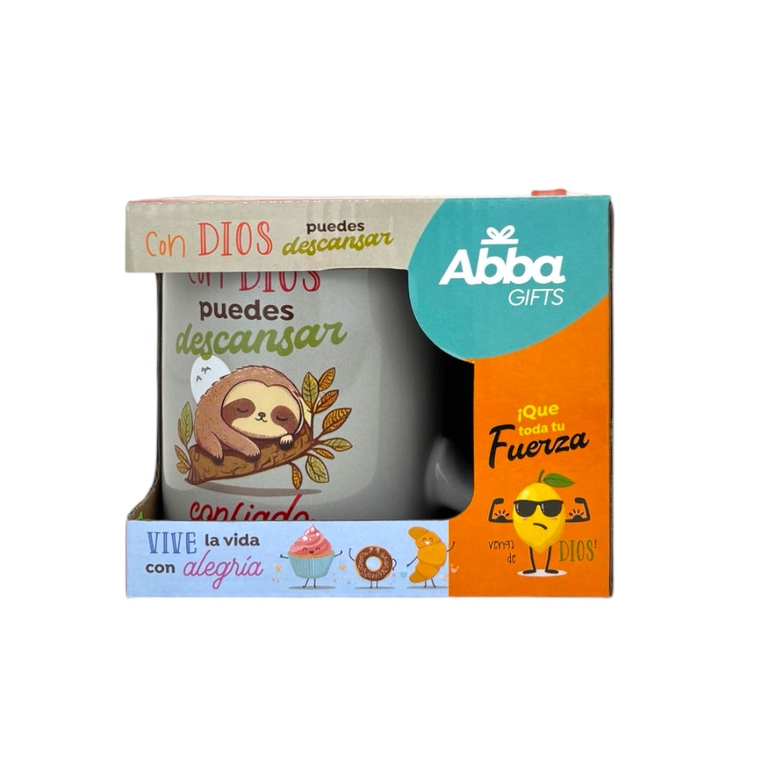 TAZA COLECCIÓN COMPARTE 12 OZ (8 MODELOS) GRIS