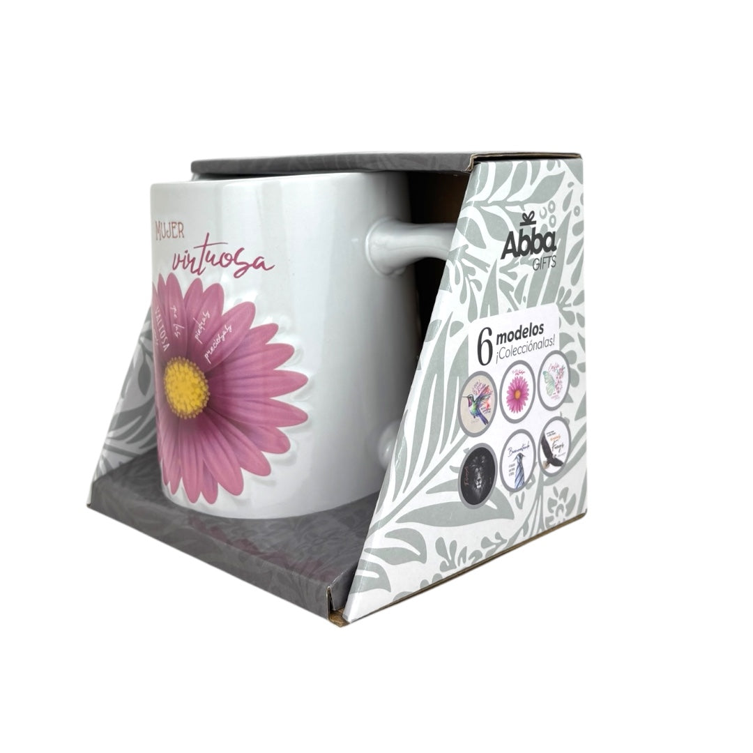TAZA GRANDE 16 OZ COLECCIÓN PROMINENCIA CON RELIEVE (6 MODELOS)