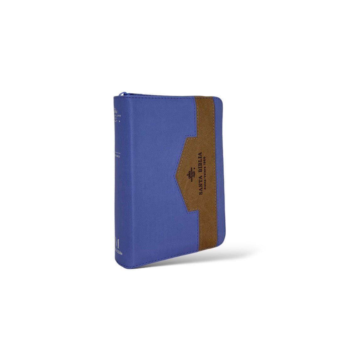 BIBLIA REINA VALERA 1960 ELEGANTE C/INDICE LILA/ CAFE