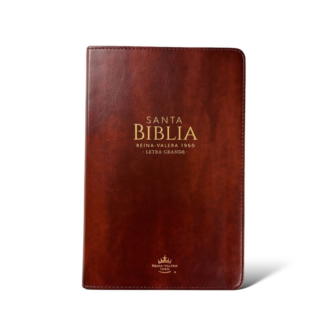 BIBLIA REINA VALERA 1960 LETRA GRANDE CLASICA CAFE INIDCE