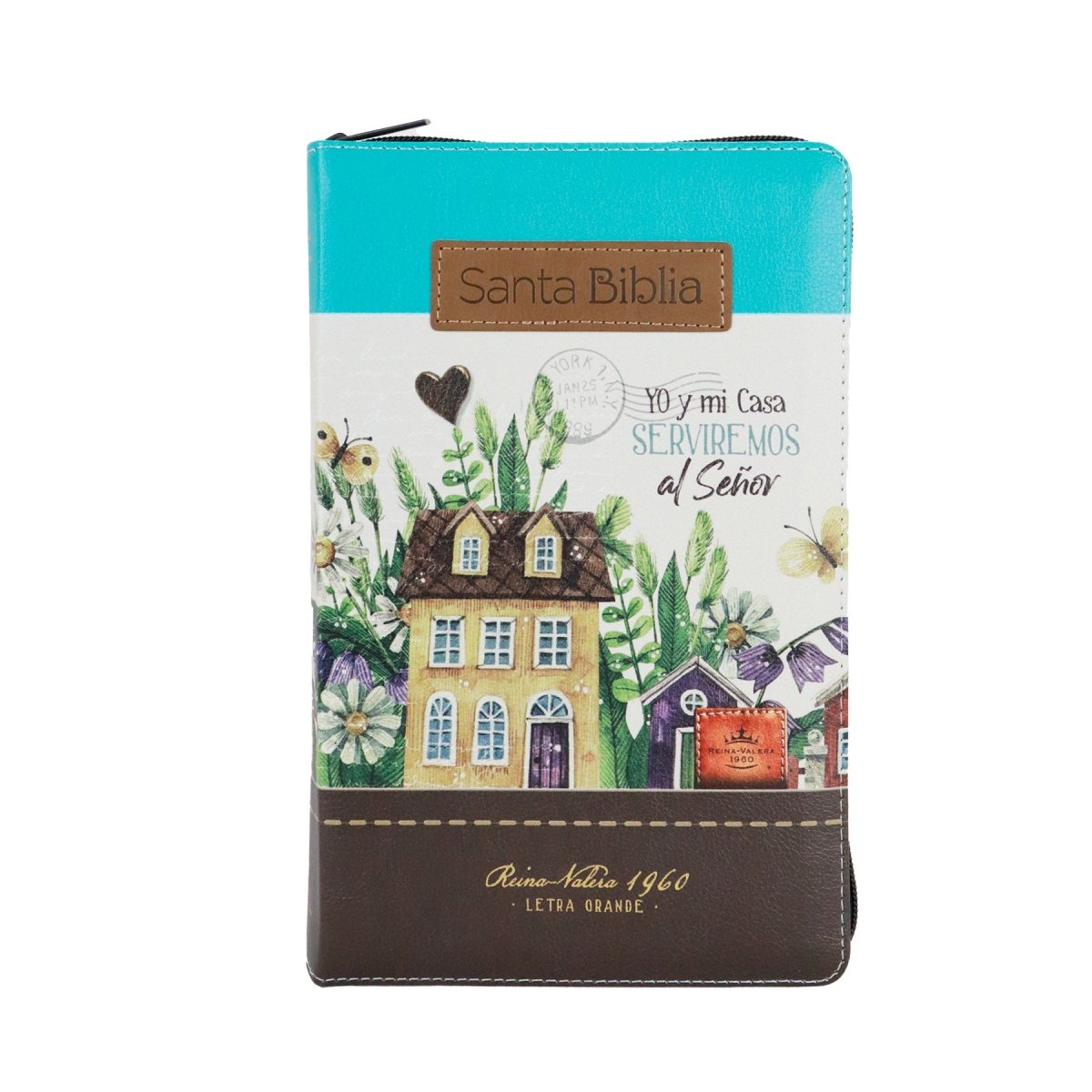 BIBLIA REINA VALERA 1960 LETRA GRANDE MANUAL C/CIERRE INIDCE FANTASIA MARRON