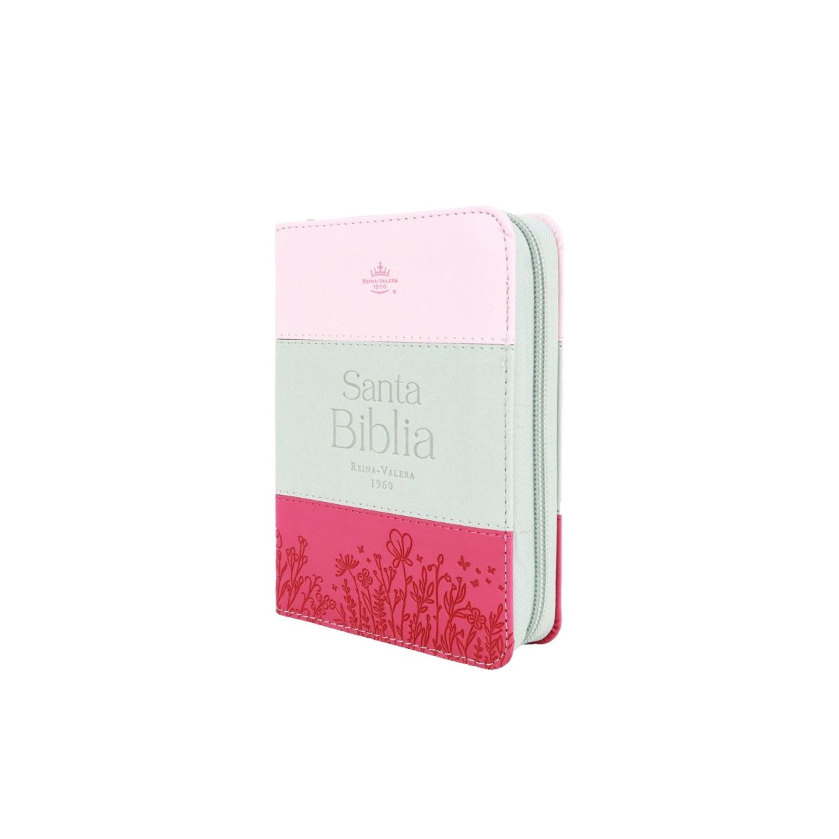 BIBLIA REINA VALERA 1960 TAMAÑO BOLSILLO TRICOLOR ROSA C/CIERRE