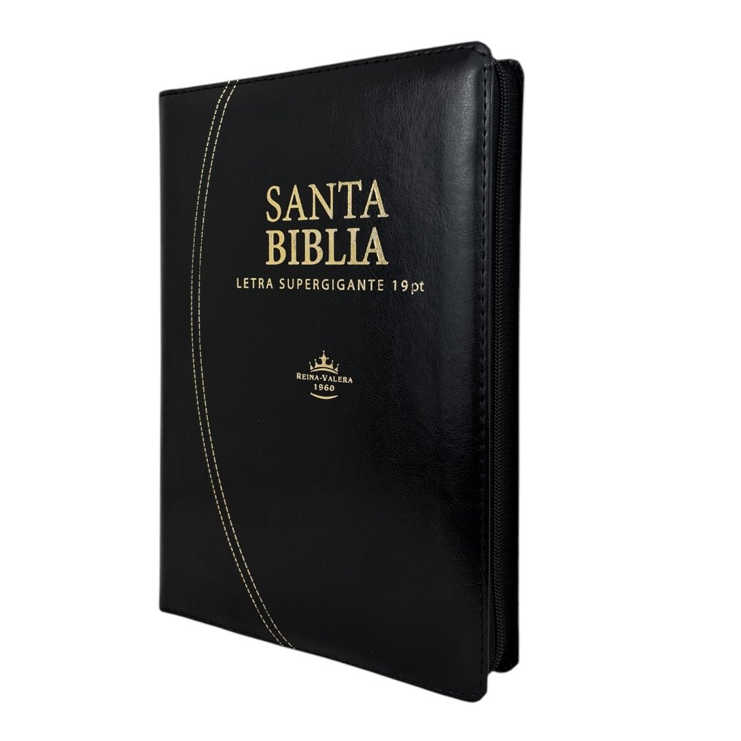 BIBLIA RVR1960 LETRA SUPER GIGANTE IMITACION PIEL NEGRO/CIERRE INDICE
