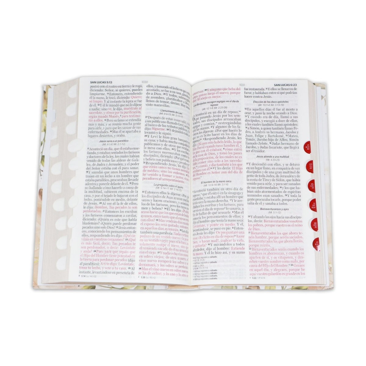 BIBLIA RVR1960 MANUAL LETRA GRANDE TAPA DURA FLORES/TELA INDICE