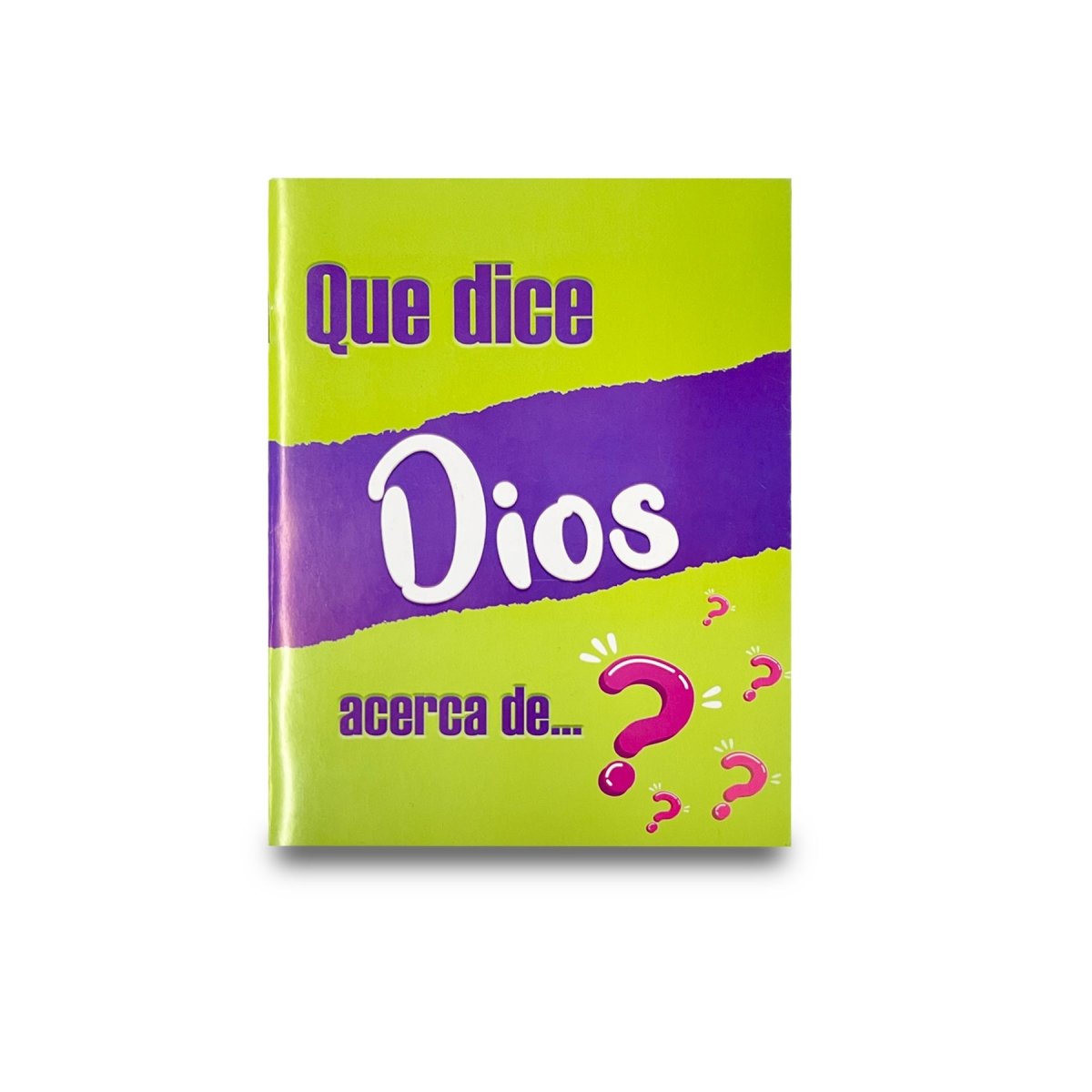 (FOLLETO EVANGELISTICO) QUE DICE DIOS ACERCA DE....? (PAQUETE 6 PIEZAS)