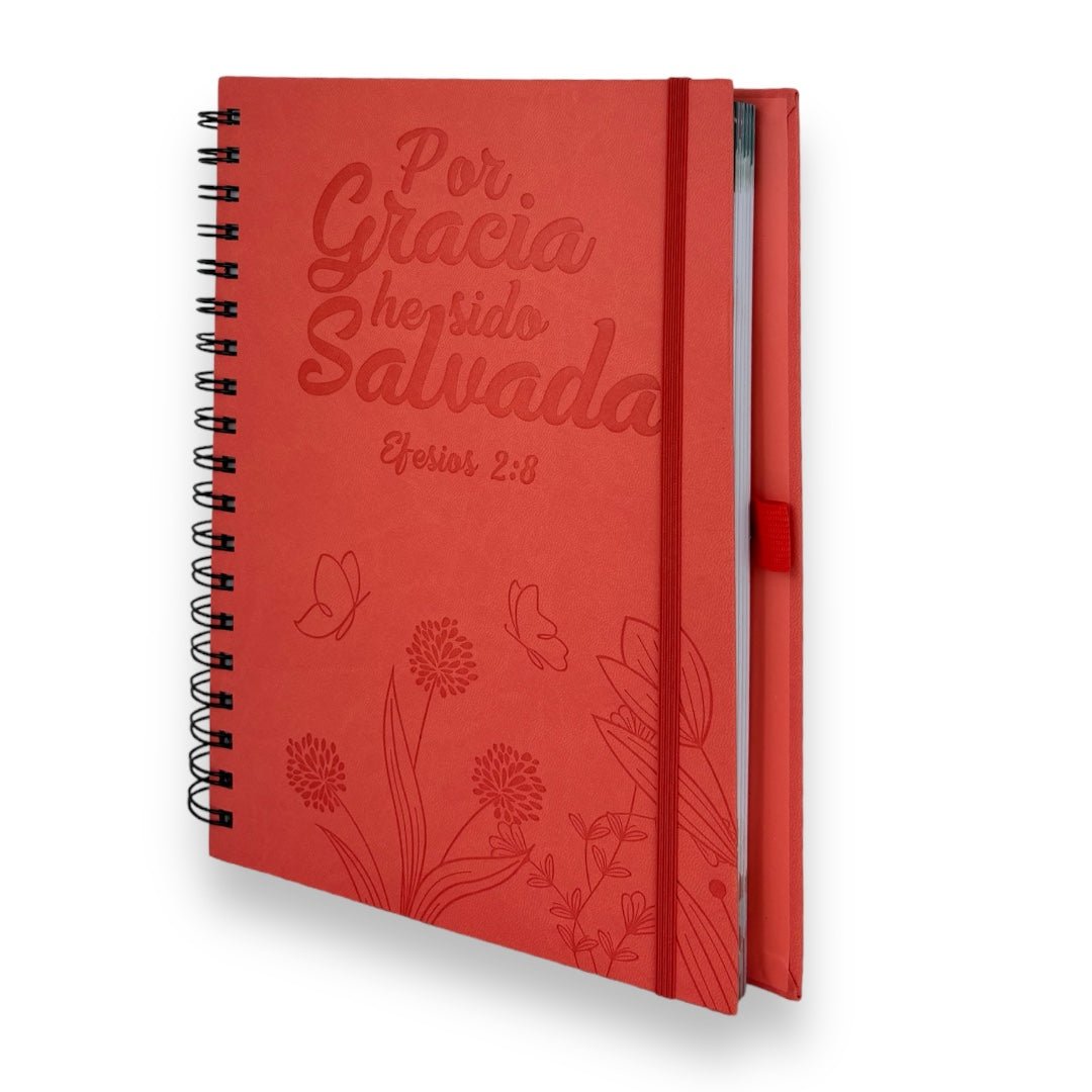 LIBRETA CON VERSÍCULOS Y DISEÑOS/ CORAL