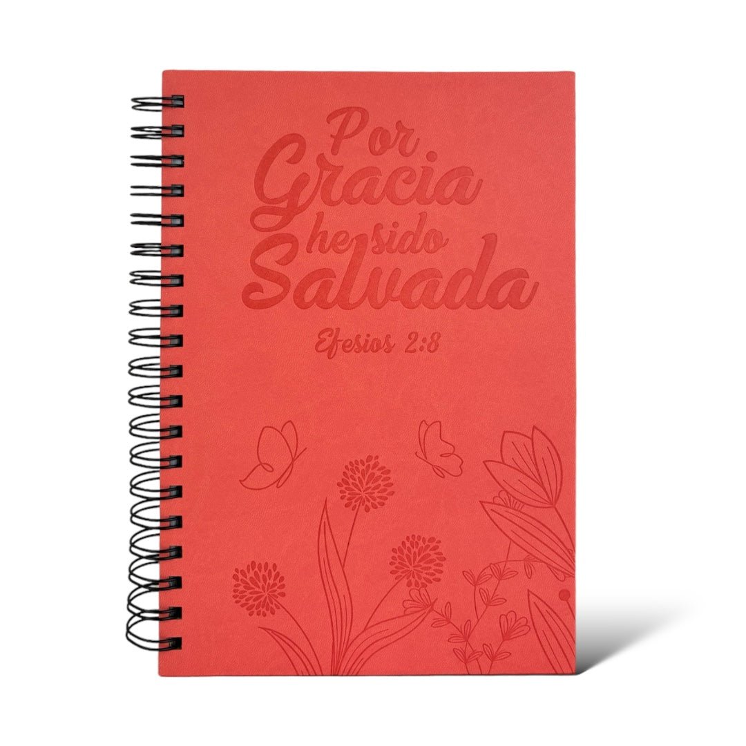 LIBRETA CON VERSÍCULOS Y DISEÑOS/ CORAL