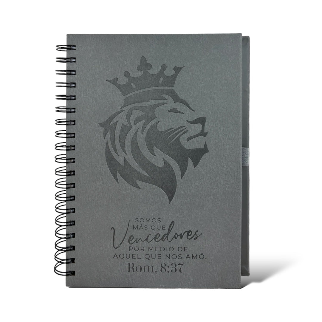 LIBRETA CON VERSÍCULOS Y DISEÑOS/ GRIS