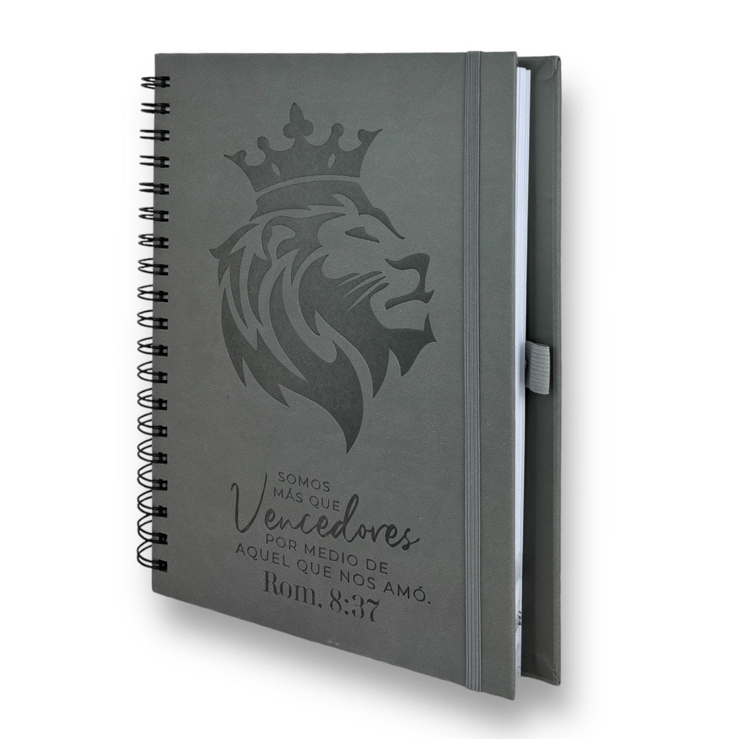 LIBRETA CON VERSÍCULOS Y DISEÑOS/ GRIS