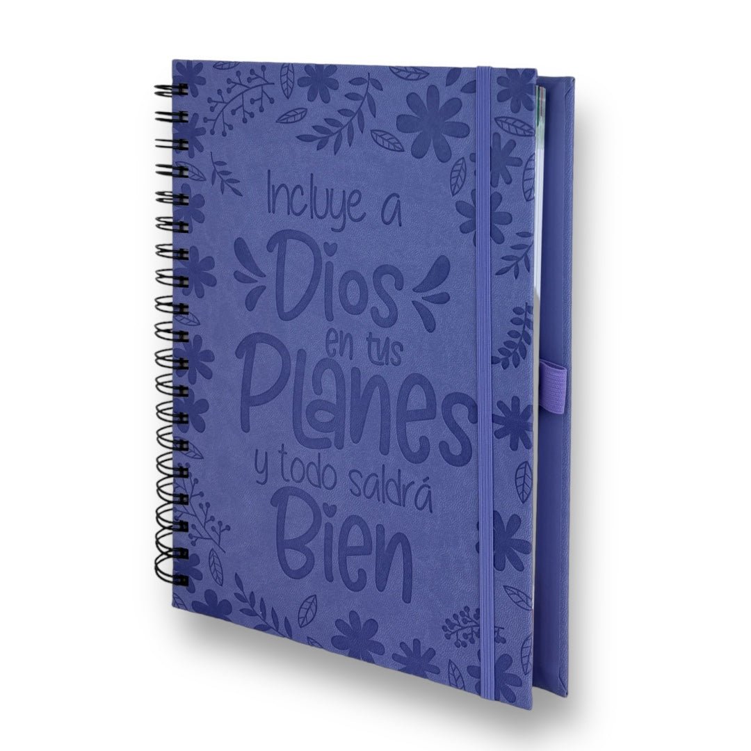 LIBRETA CON VERSÍCULOS Y DISEÑOS/ LILA