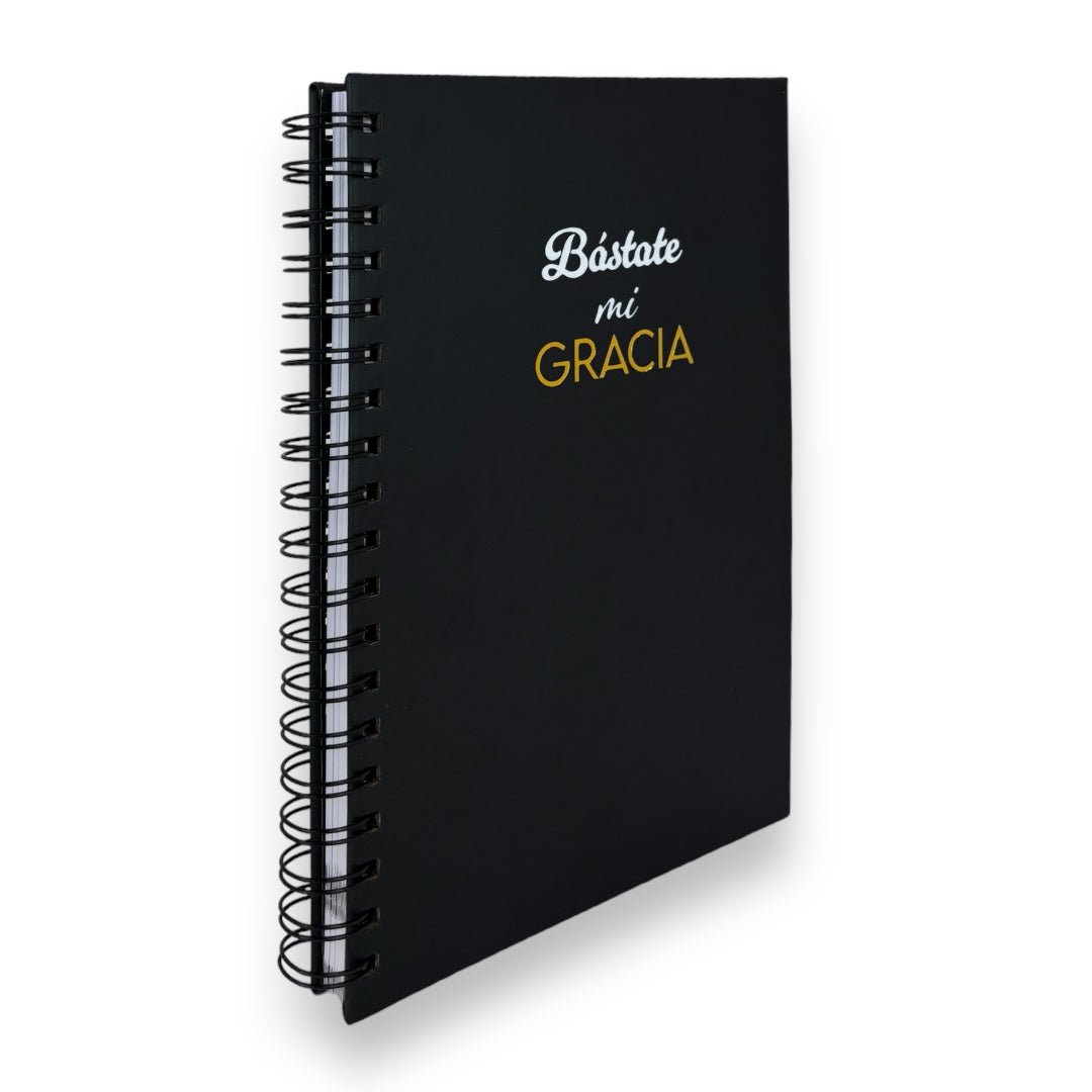 LIBRETA CON VERSÍCULOS Y DISEÑOS/ MI GRACIA NEGRO