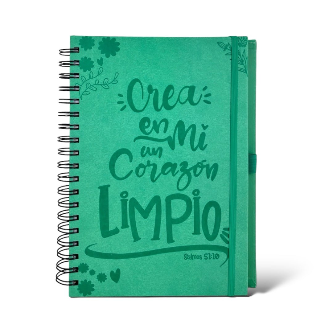 LIBRETA CON VERSÍCULOS Y DISEÑOS/ VERDE
