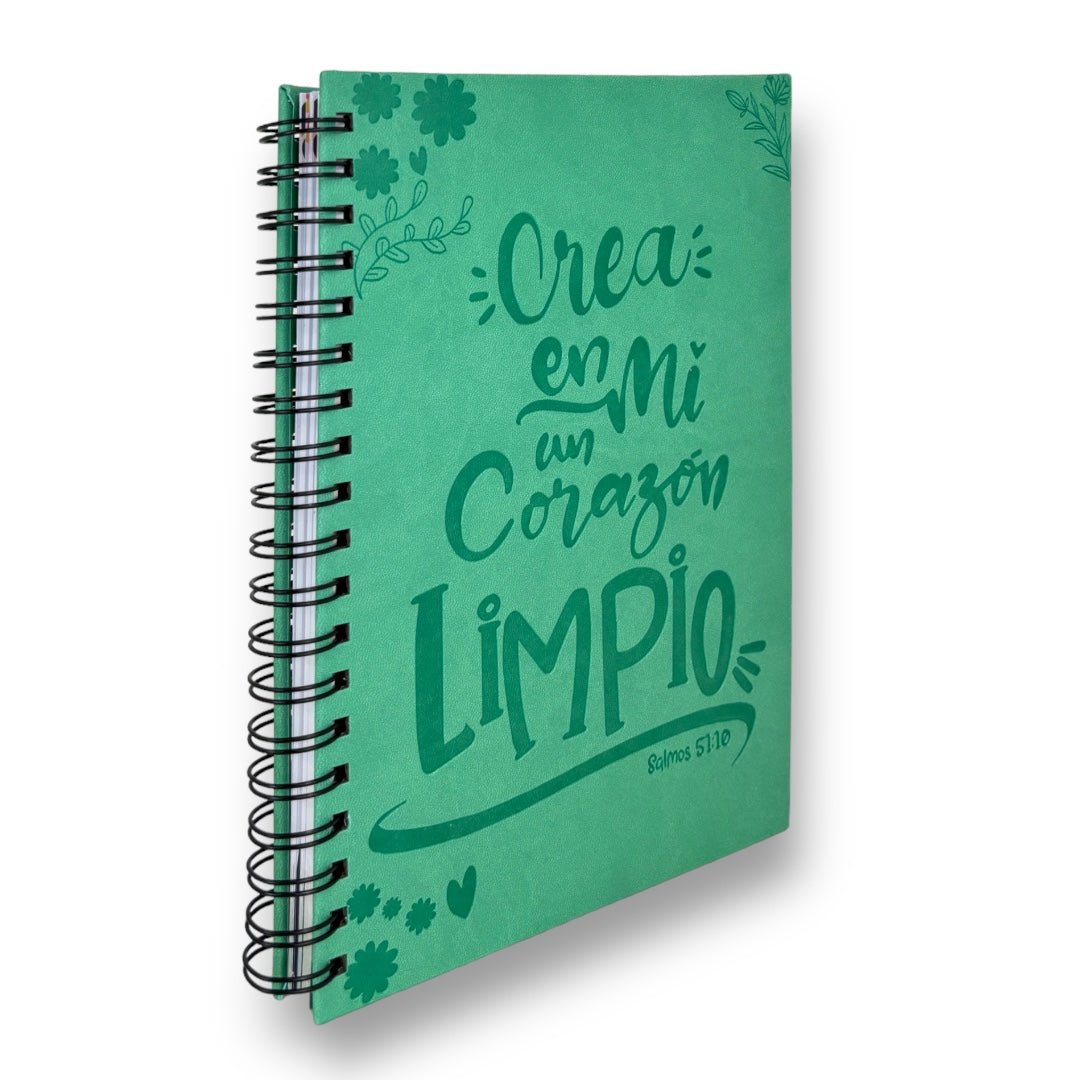 LIBRETA CON VERSÍCULOS Y DISEÑOS/ VERDE