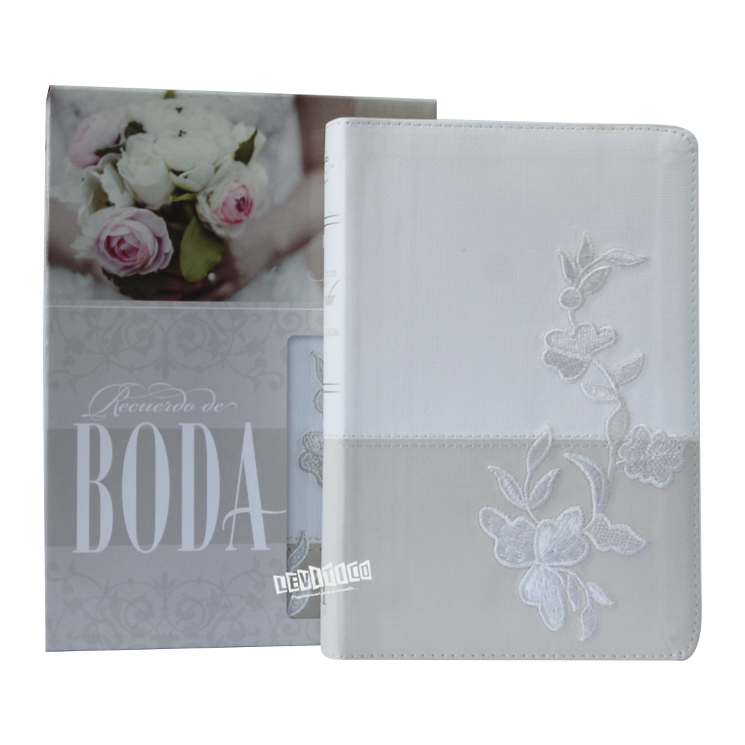 Santa Biblia RV 1960 Recuerdo de Boda Lino encaje