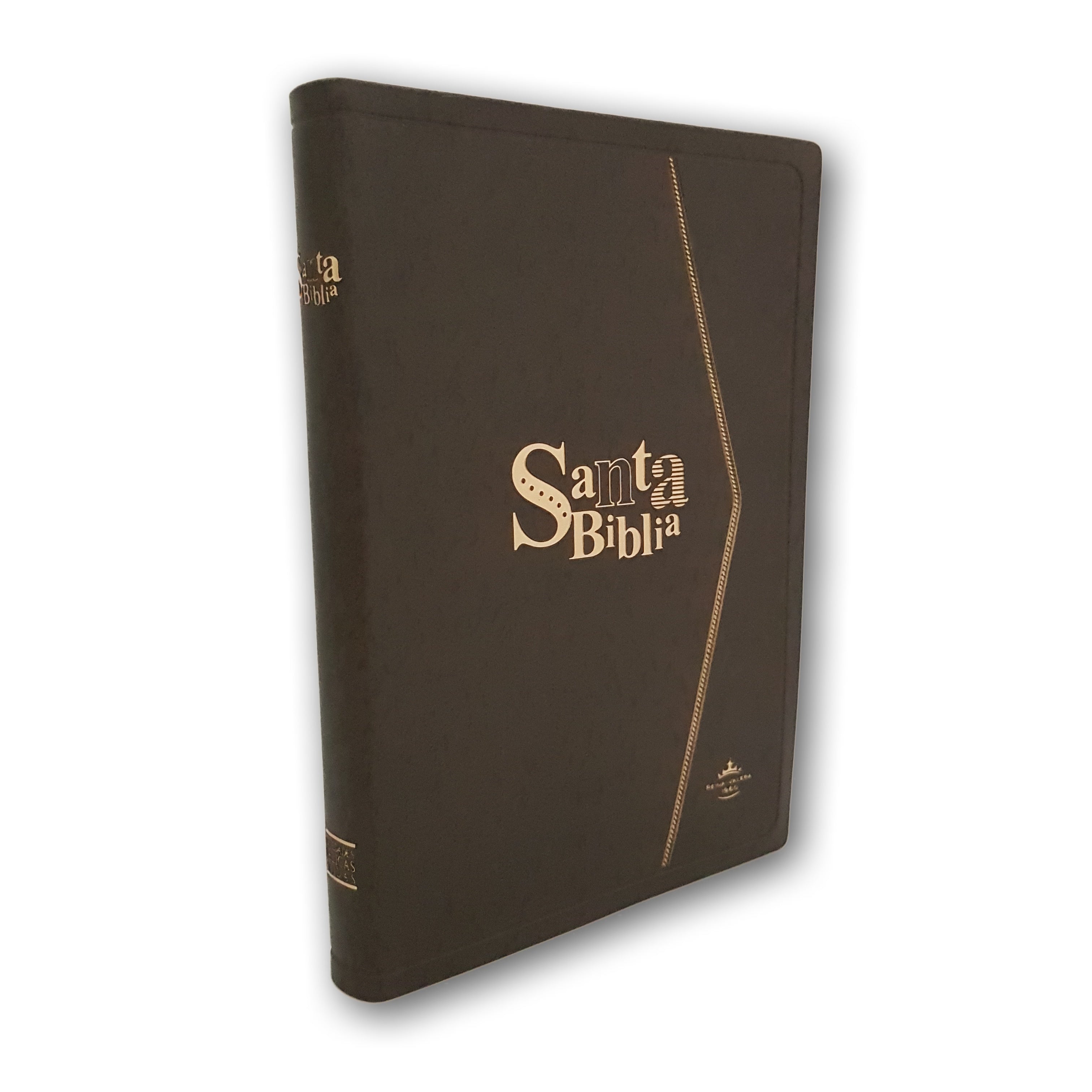 Santa Biblia RVR1960 Ultrafina canto dorado Colores Café