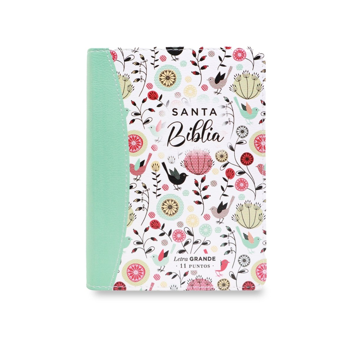BIBLIA REINA VALERA 1960 LETRA GRANDE COMPACTA/ CANTO PINTADO PRIMAVERAL TURQUESA