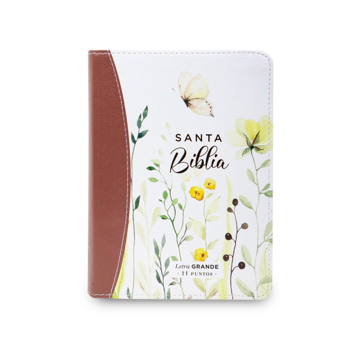 BIBLIA REINA VALERA 1960 LETRA GRANDE COMPACTA/ CANTO PINTADO PRIMAVERAL MARRÓN