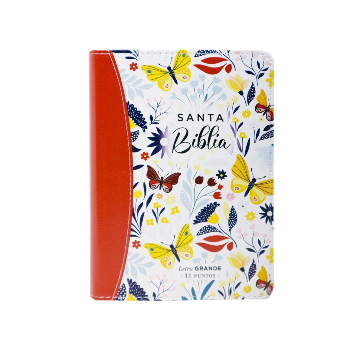 BIBLIA REINA VALERA 1960 LETRA GRANDE COMPACTA/ CANTO PINTADO PRIMAVERAL NARANJA