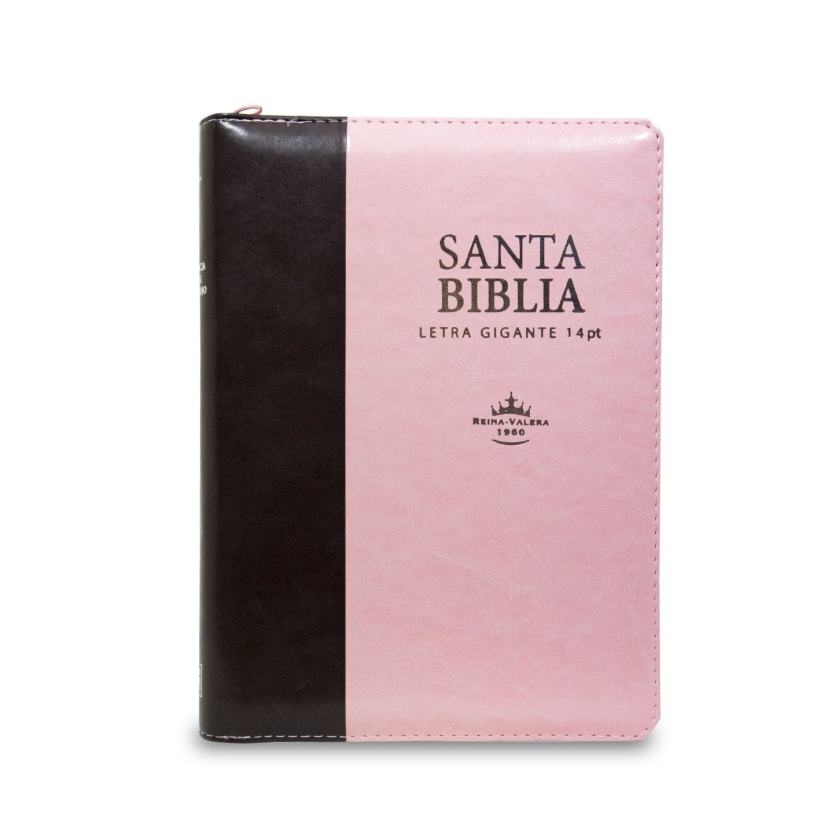 BIBLIA REINA VALERA 1960 TAMAÑO MANUAL LETRA GIGANTE 14 PTS ROSA/MARRON