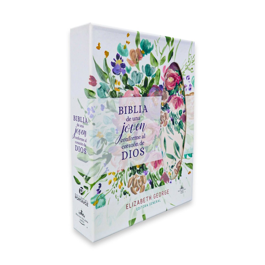 BIBLIA RV1960 DE UNA JOVEN CONFORME AL CORAZON DE DIOS/ DUOTONO FLORAL