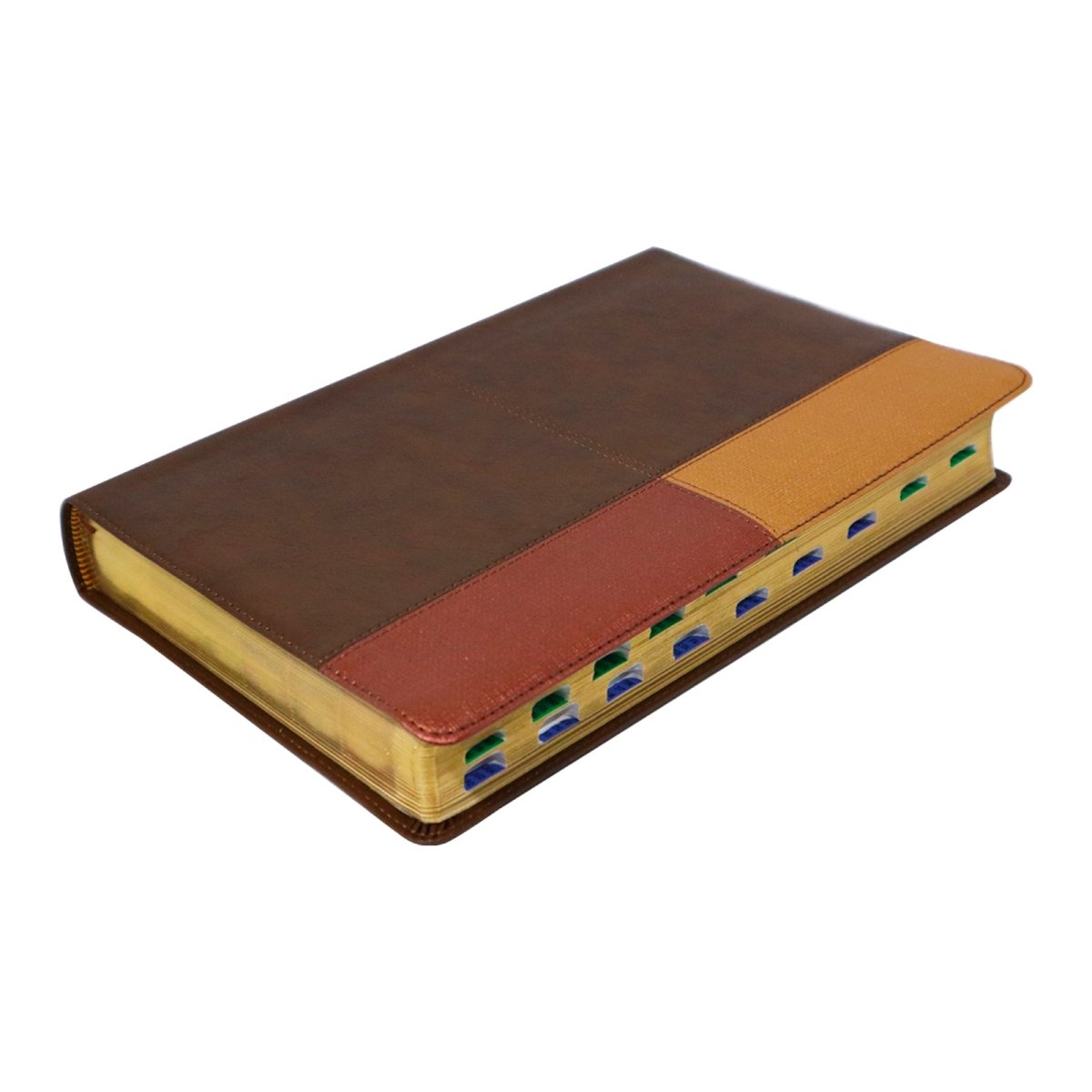 BIBLIA RVR1960 DE ESTUDIO ARCOIRIS SIMIL PIEL TERRACOTA C/ INDICE