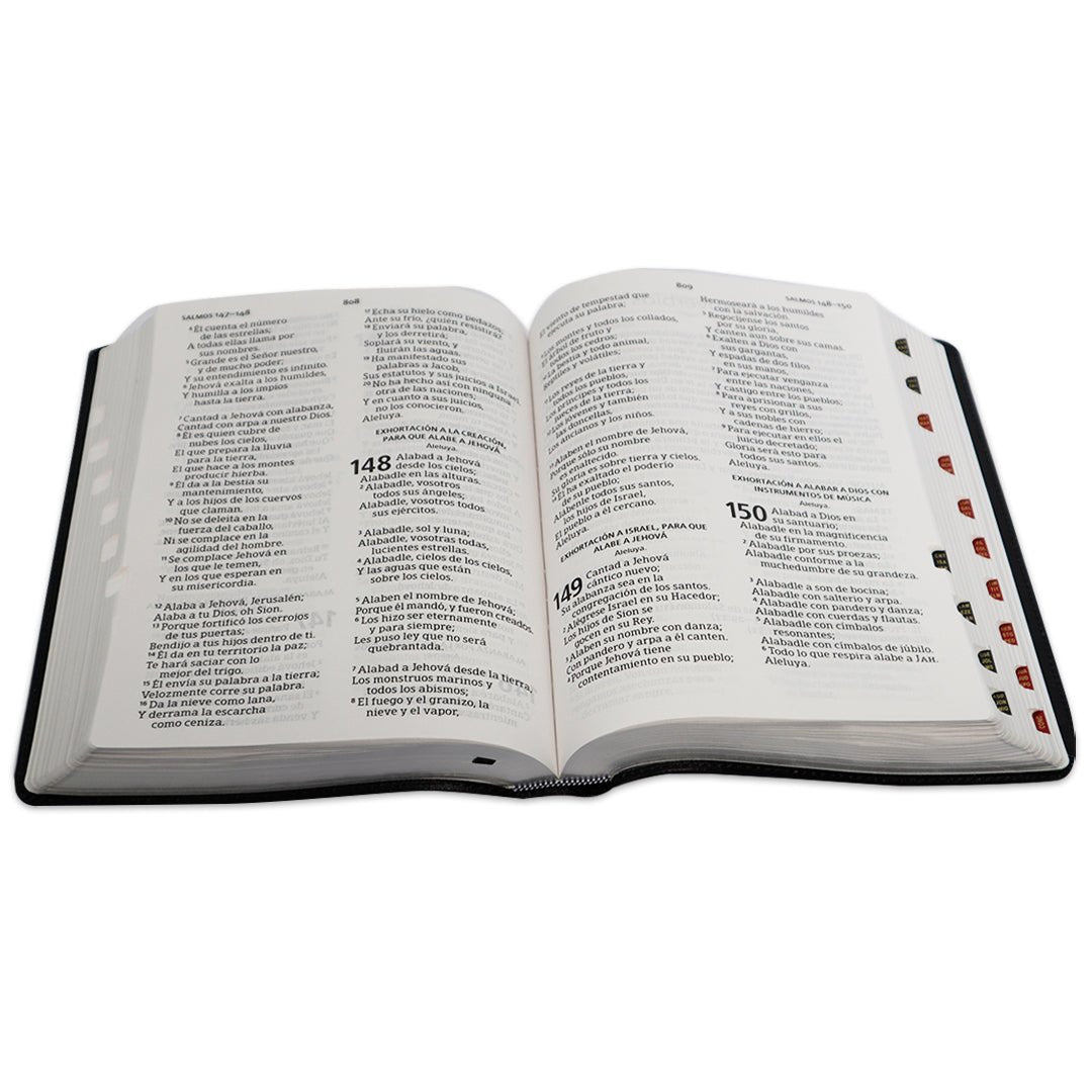 BIBLIA RVR1960 LETRA SUPERGIGANTE NEGRO PIEL FABRICADA C/INDICE