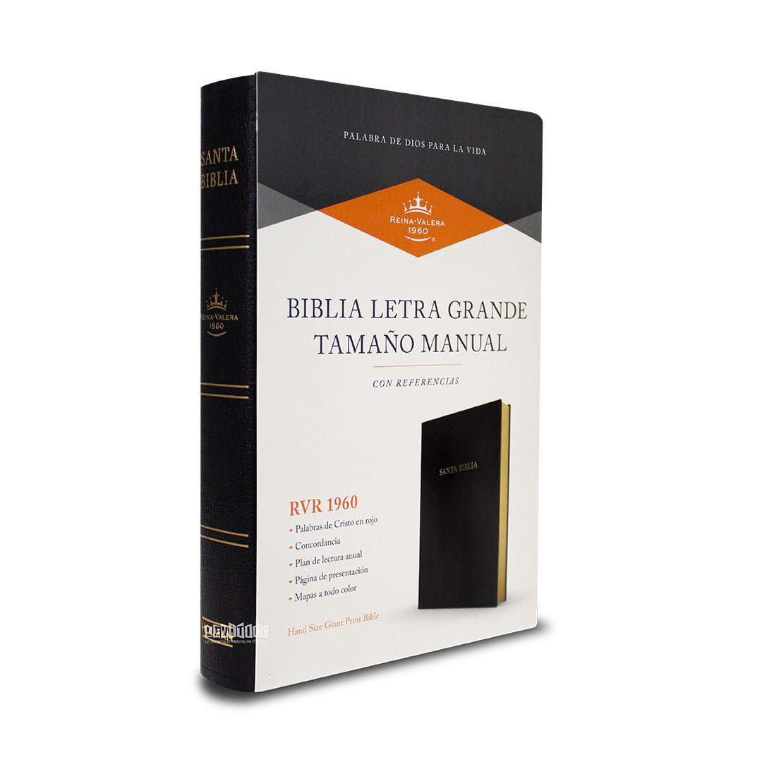 Biblia RVR60 Tamaño manual letra grande imitación piel Negro