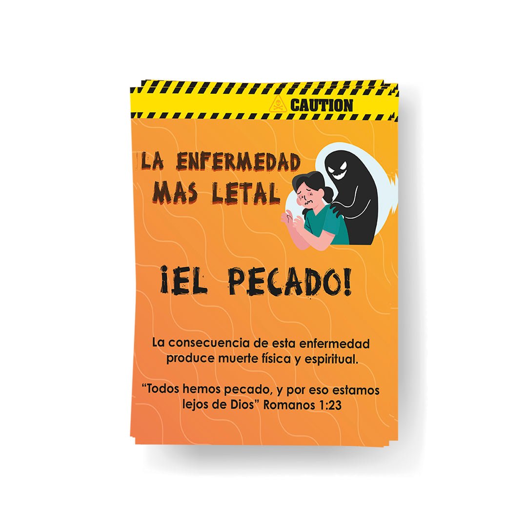 La Enfermedad mas letal ¡El Pecado! (Folleto Evangelistico) 100 piezas