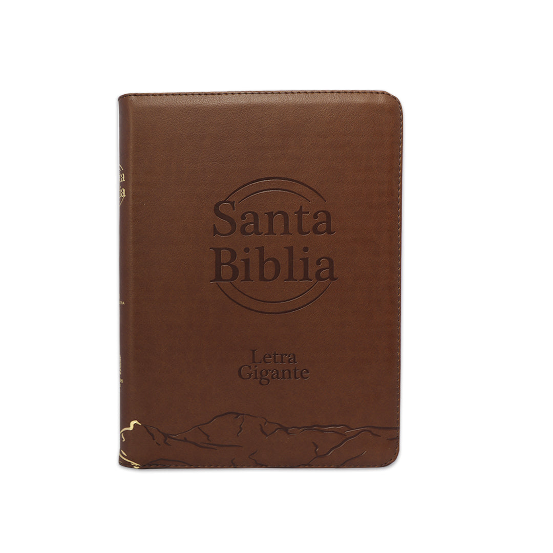 SANTA BIBLIA RVR 1960 LETRA GIGANTE CAFE C/CIERRE C/INDICE