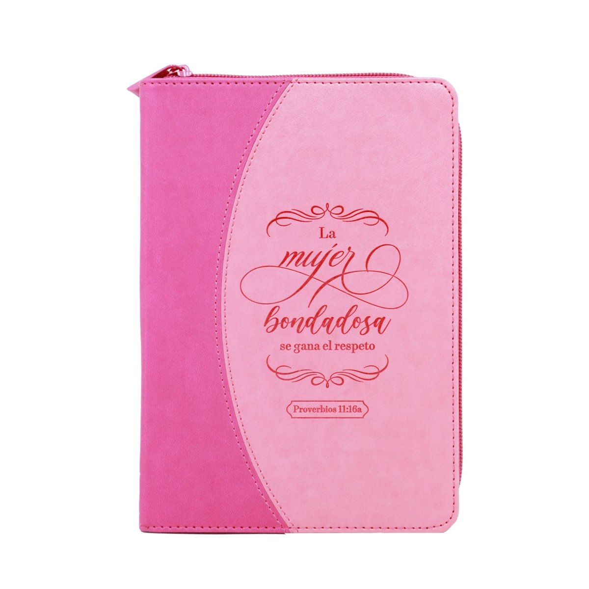 LIBRETA IMITACIÓN PIEL CON /CIERRE MUJER BONDADOSA