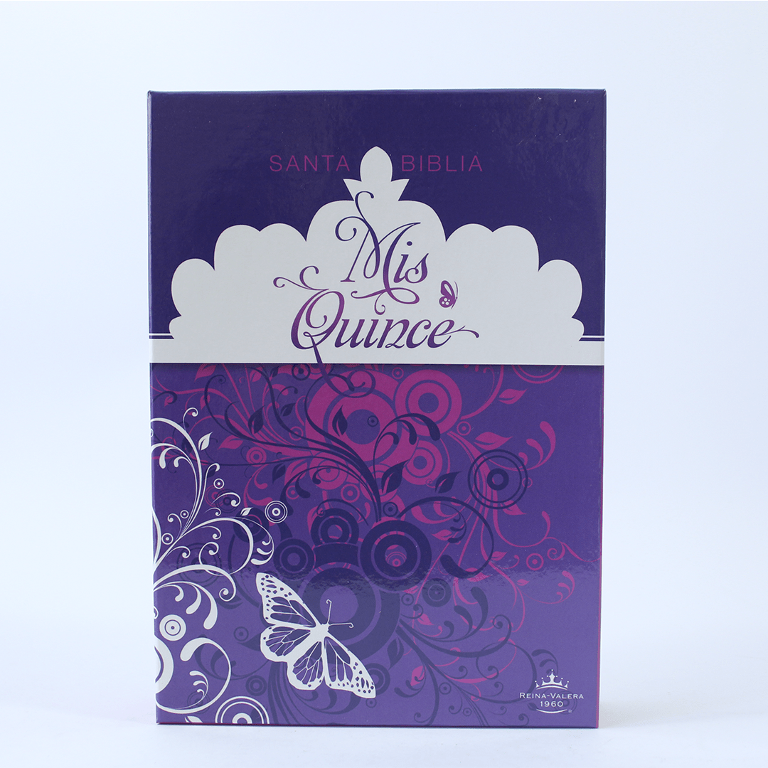 Santa Biblia RV 1960 Mis XV Amatista con mariposas