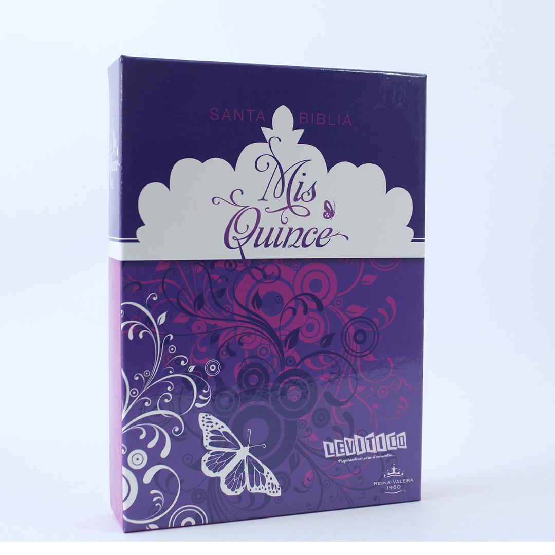 Santa Biblia RV 1960 Mis XV Amatista con mariposas