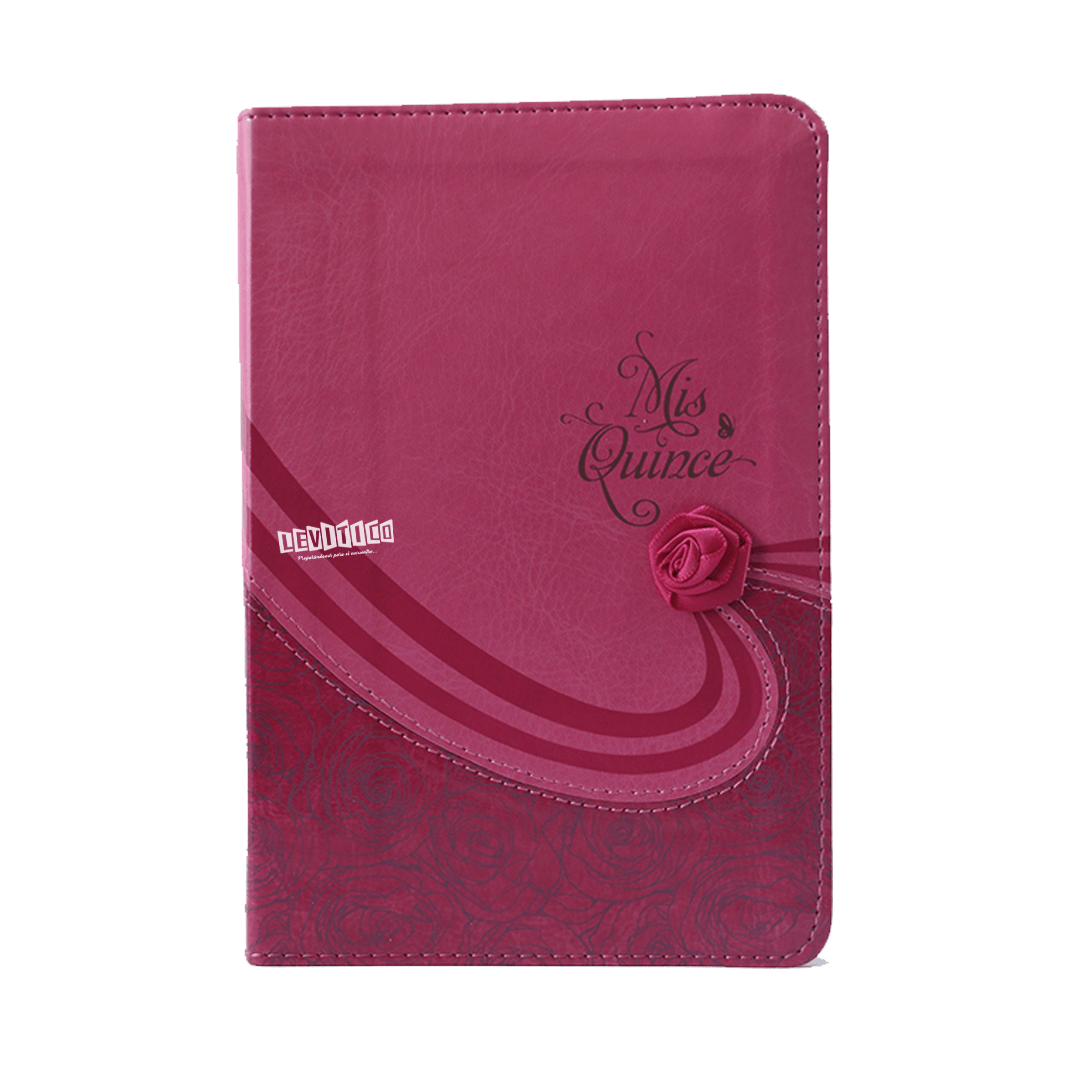 Santa Biblia RV 1960 Mis XV Coctel frambuesa Semi piel