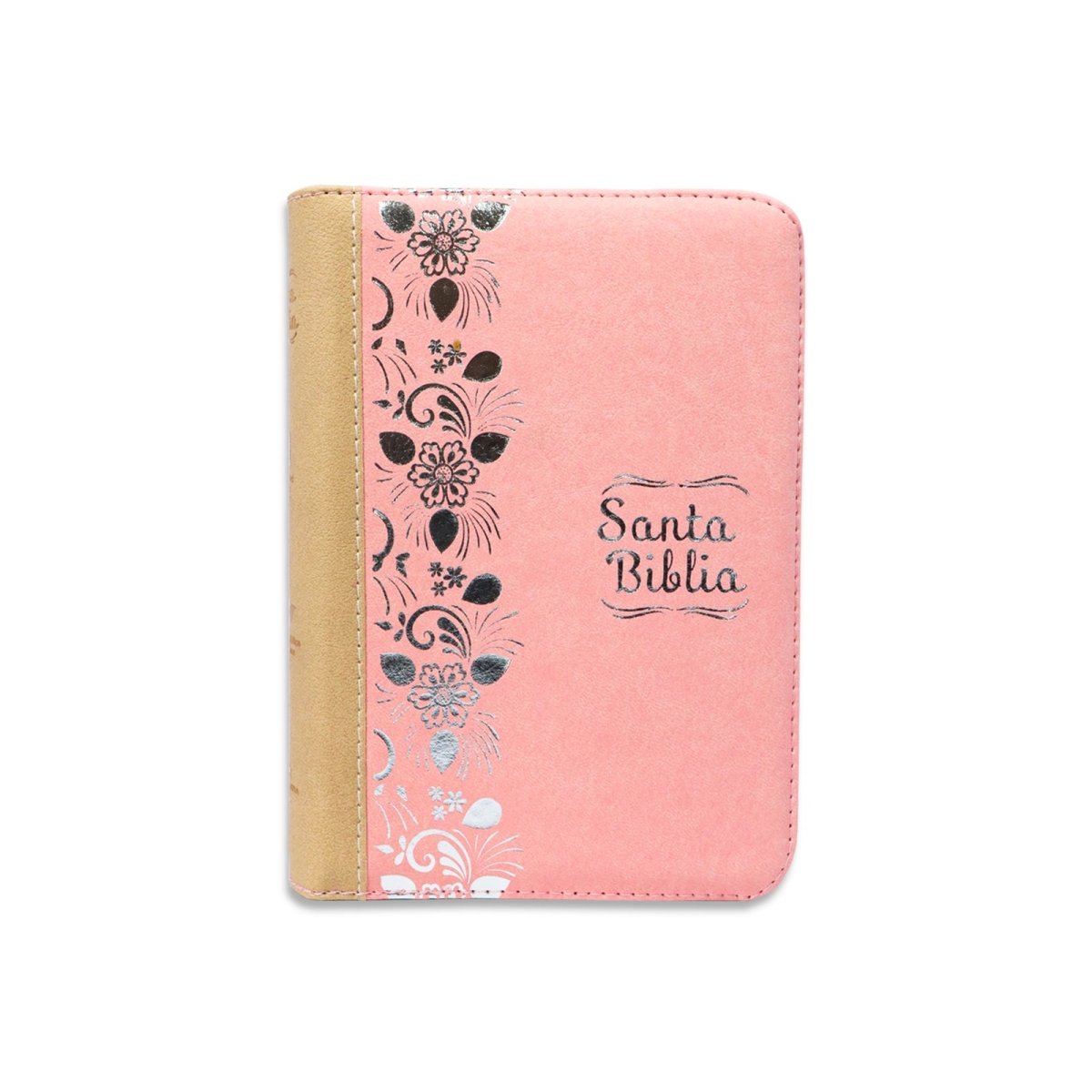 SANTA BIBLIA RV1960 ROSA/BEIGE FLORES