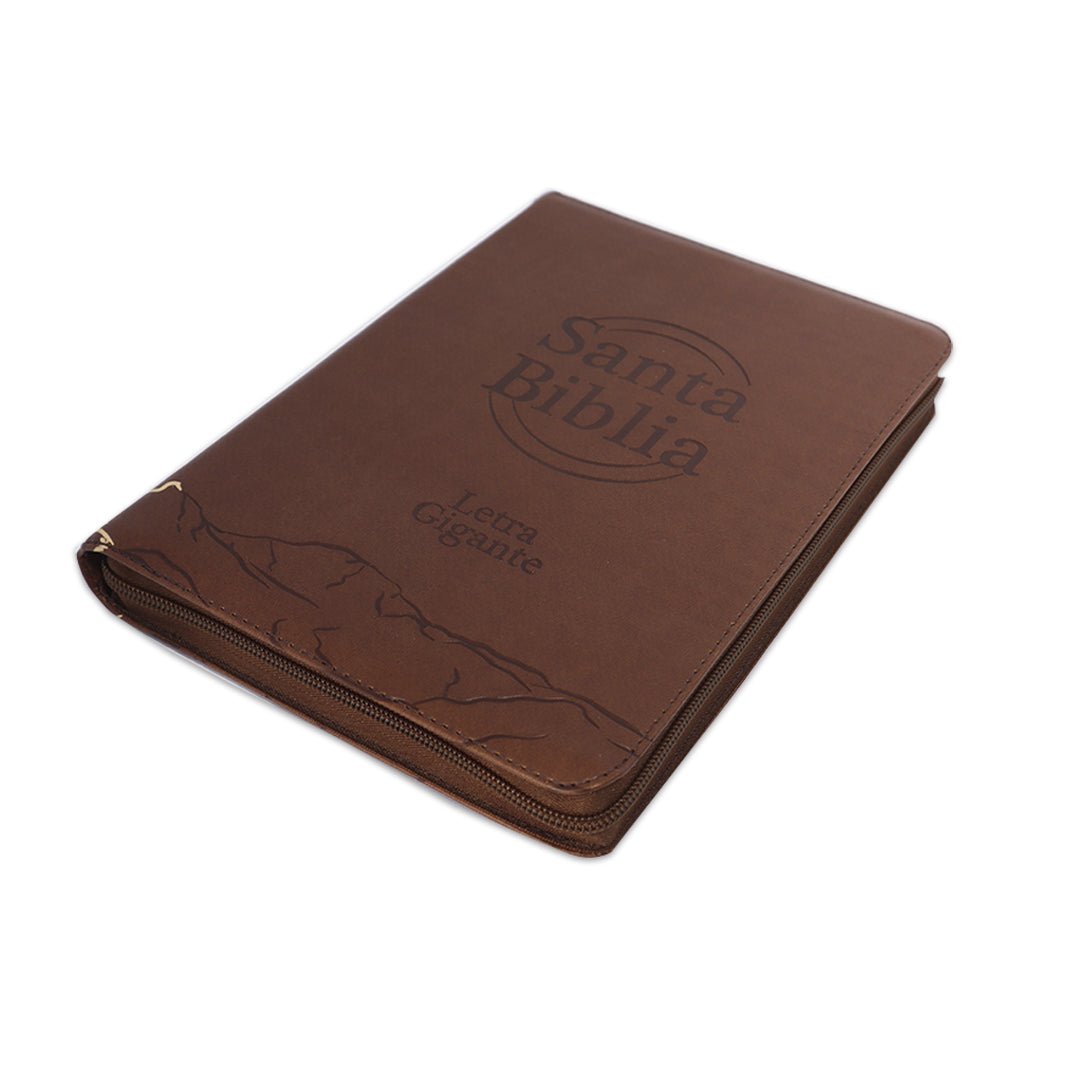 SANTA BIBLIA RVR 1960 LETRA GIGANTE CAFE C/CIERRE C/INDICE