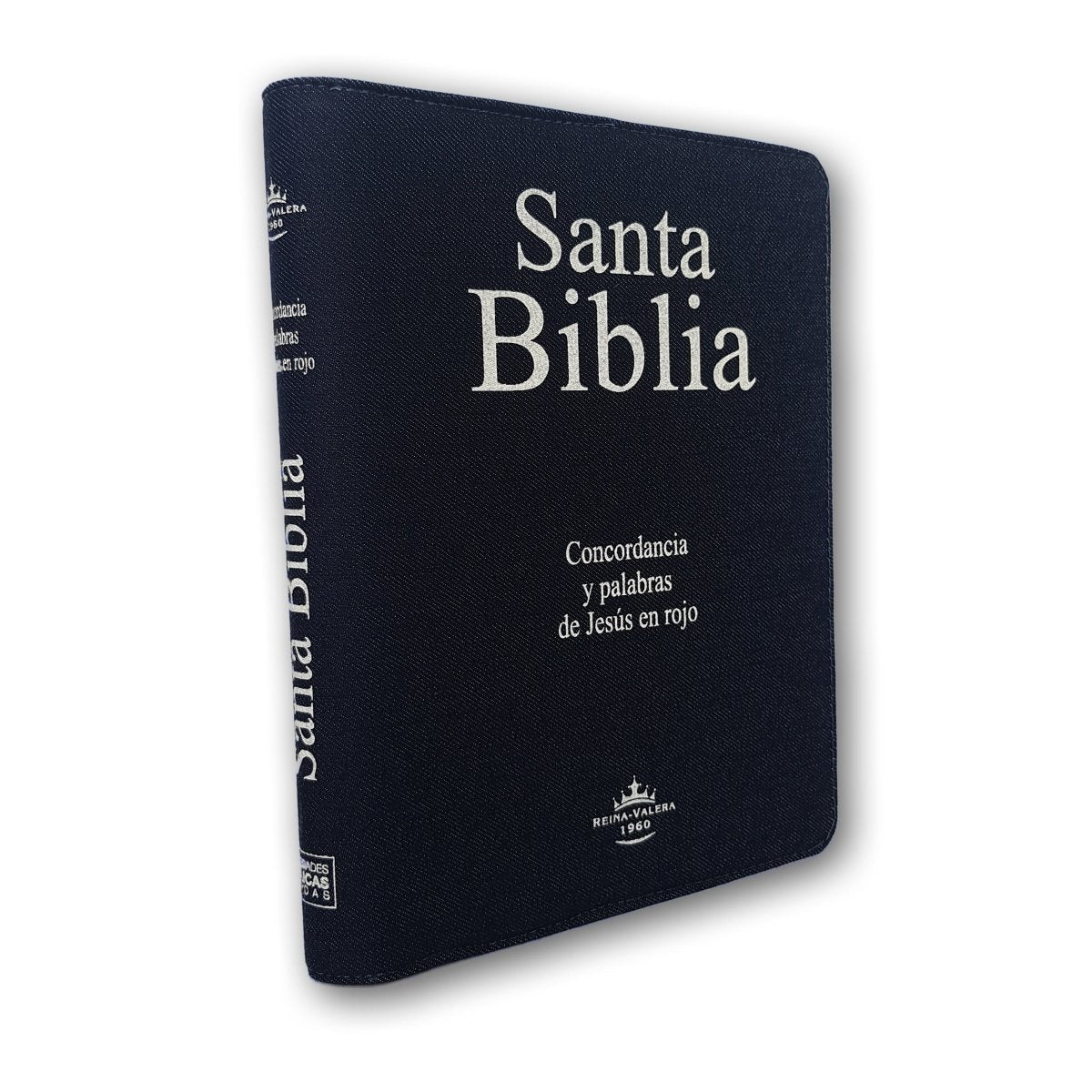 Santa Biblia RVR1960 Jeans Azul c/cierre Gigante