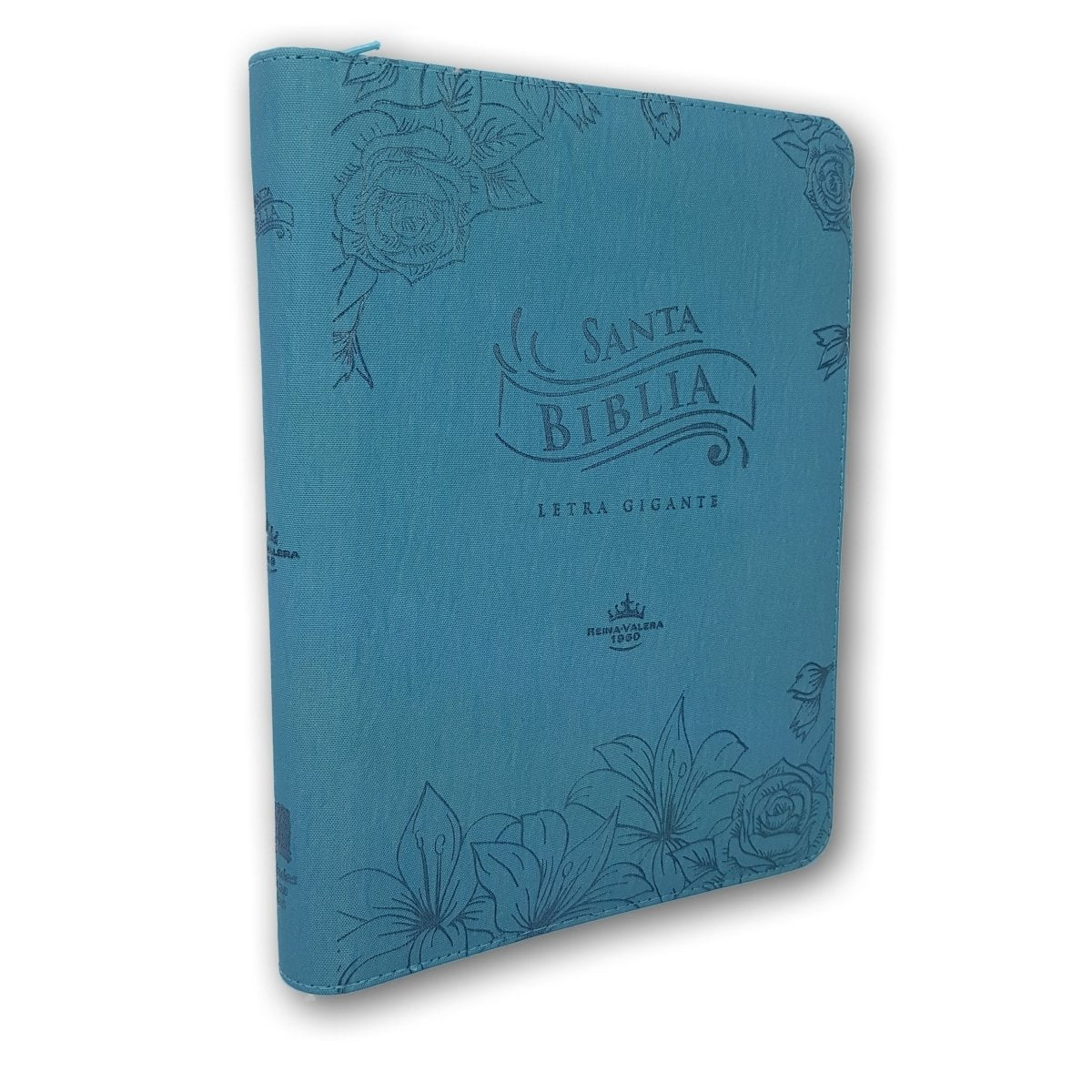 Santa Biblia RVR1960 Letra Gigante Turquesa con cierre