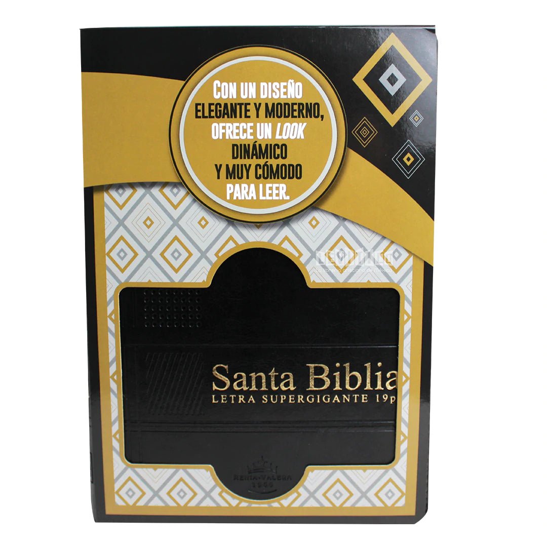 Santa Biblia RVR60 Letra Supergigante c/cierre NEGRO